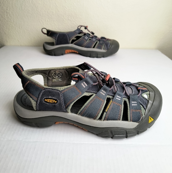 Keen Newport H2 Closed Toe Gray and Orange Outdoor Sandals with Rugged Sole 11.5 main image 9